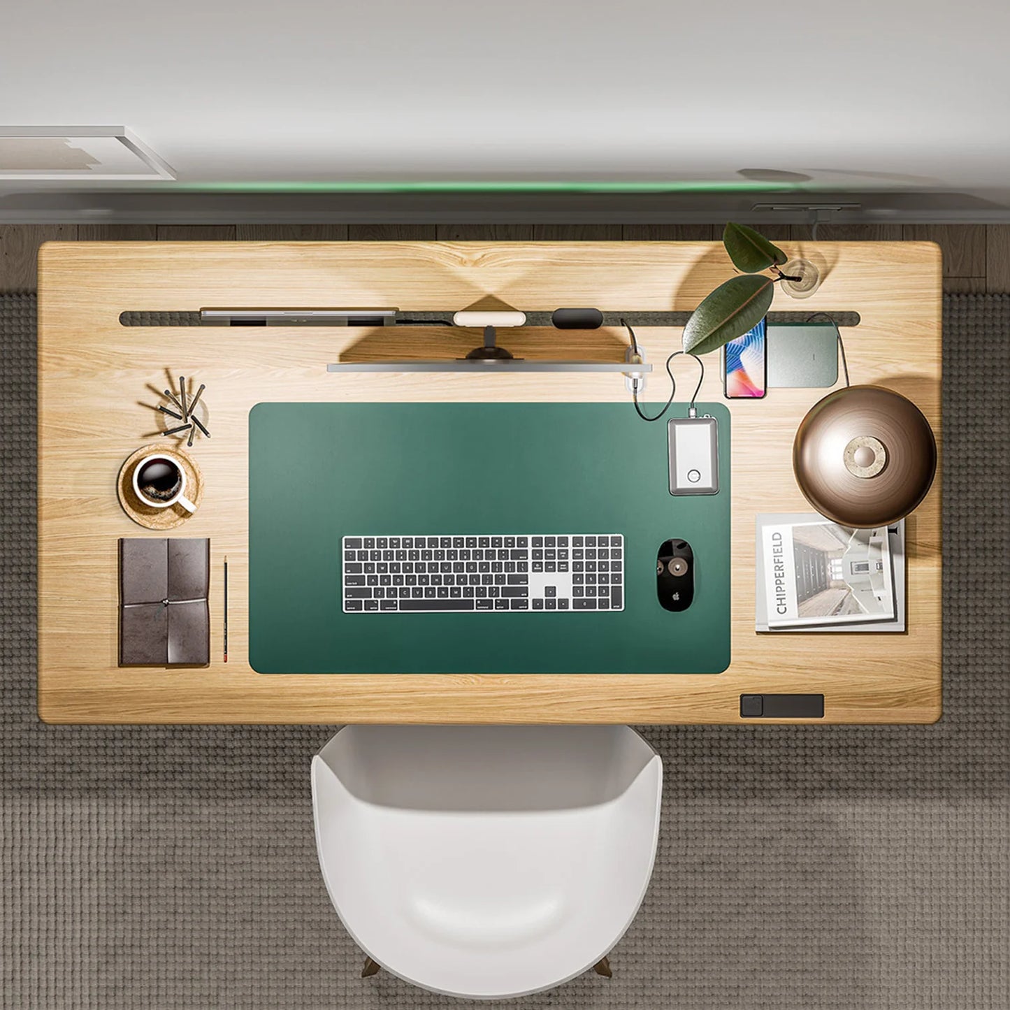 Tenon ALXR Smart Adjustable Desk - Modular sit-stand desk with a built-in touchscreen