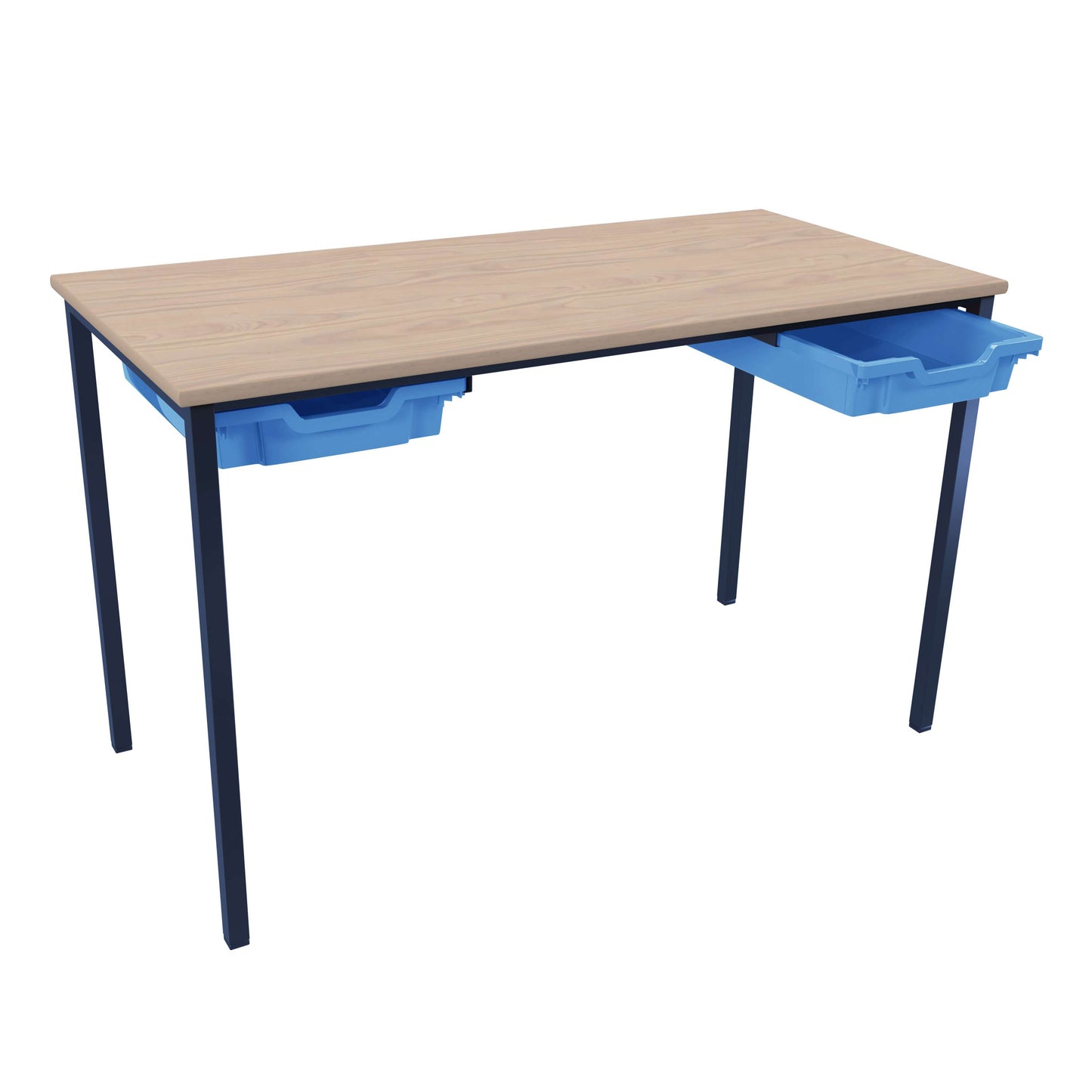 Titan Classroom Table Accessory Runner Bundle | 2 X Tray | Cyan Blue