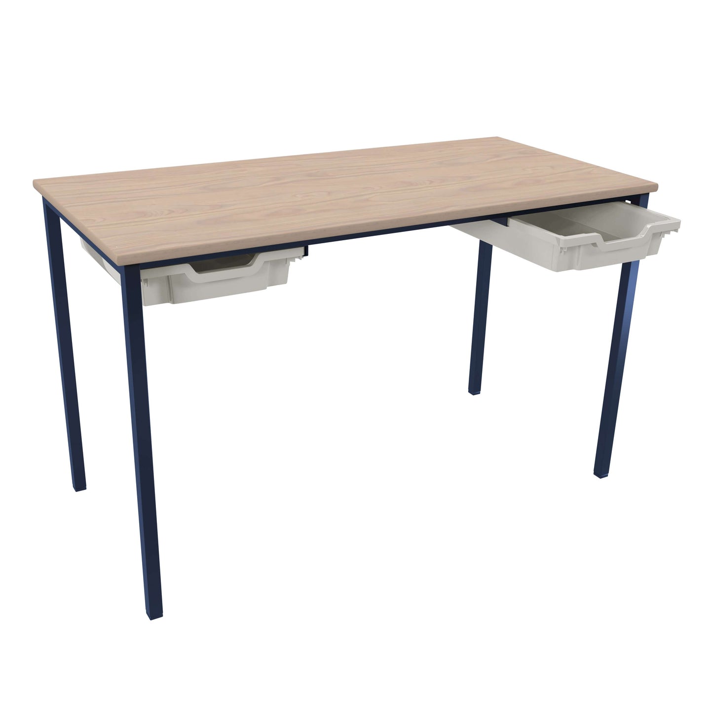 Titan Classroom Table Accessory Runner Bundle | 2 X Tray | Light Grey