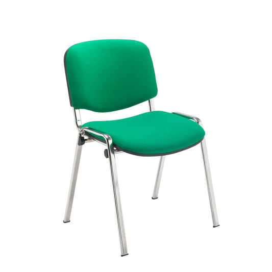Club Chair with Chrome | Green/Chrome