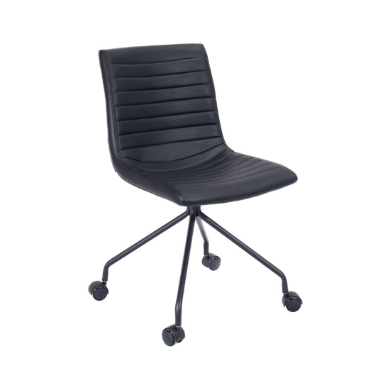 Veer Chair with 4 Star Base | Black PU/Black