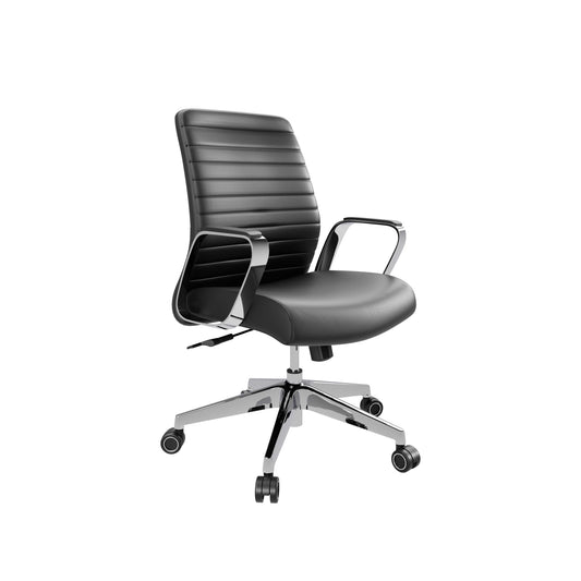 Dawn Mid Back Leather Executive Chair | Black PU