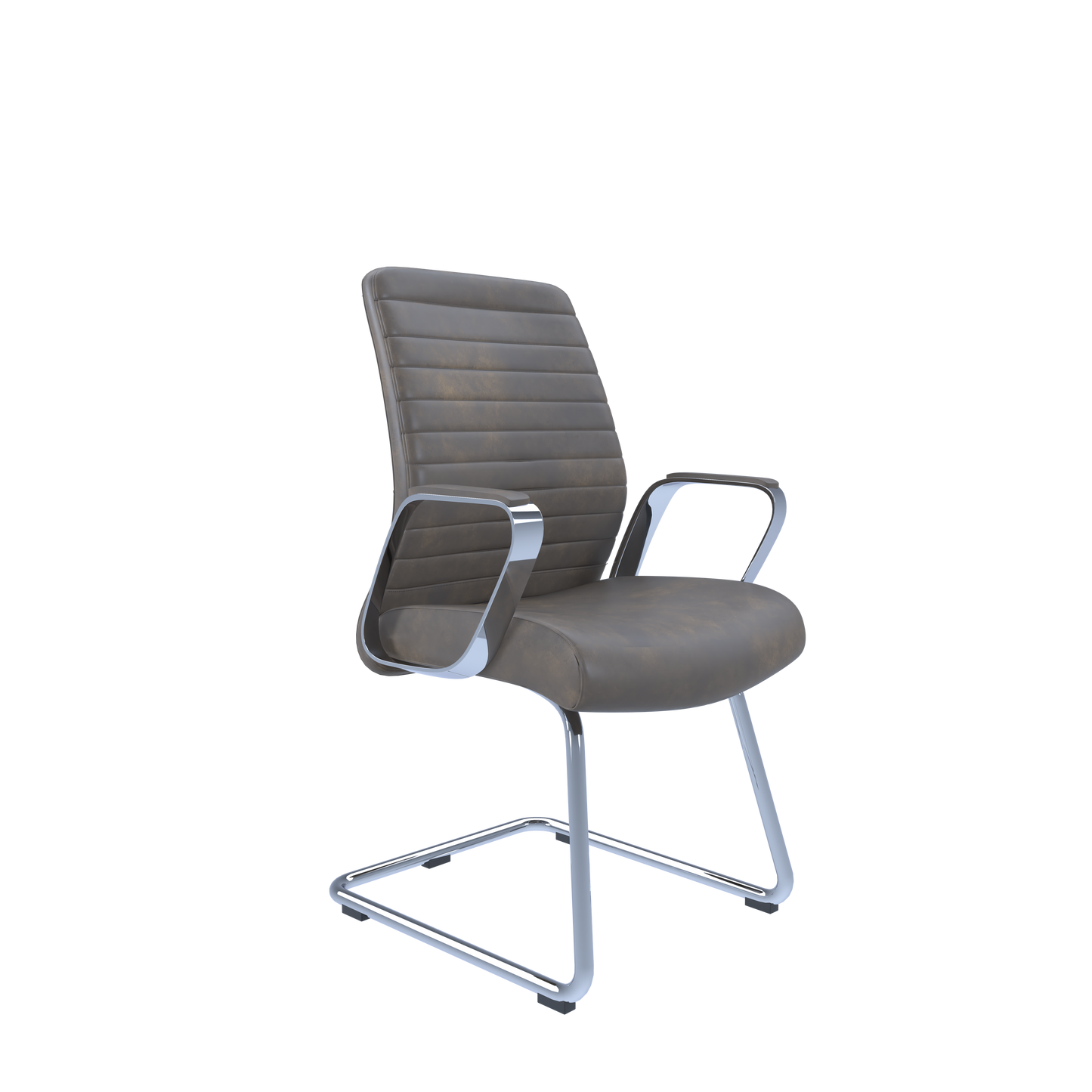 Dawn Visitor Leather Executive Chair | Brown PU