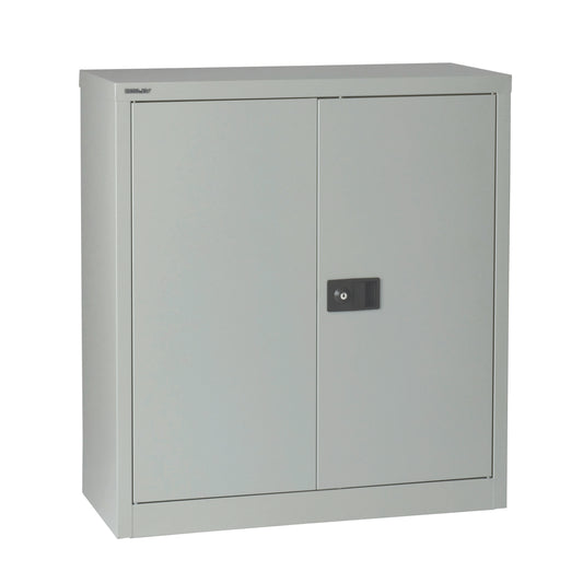 Bisley Contract Steel Double Door Cupboard | 1000mm High | Goose Grey