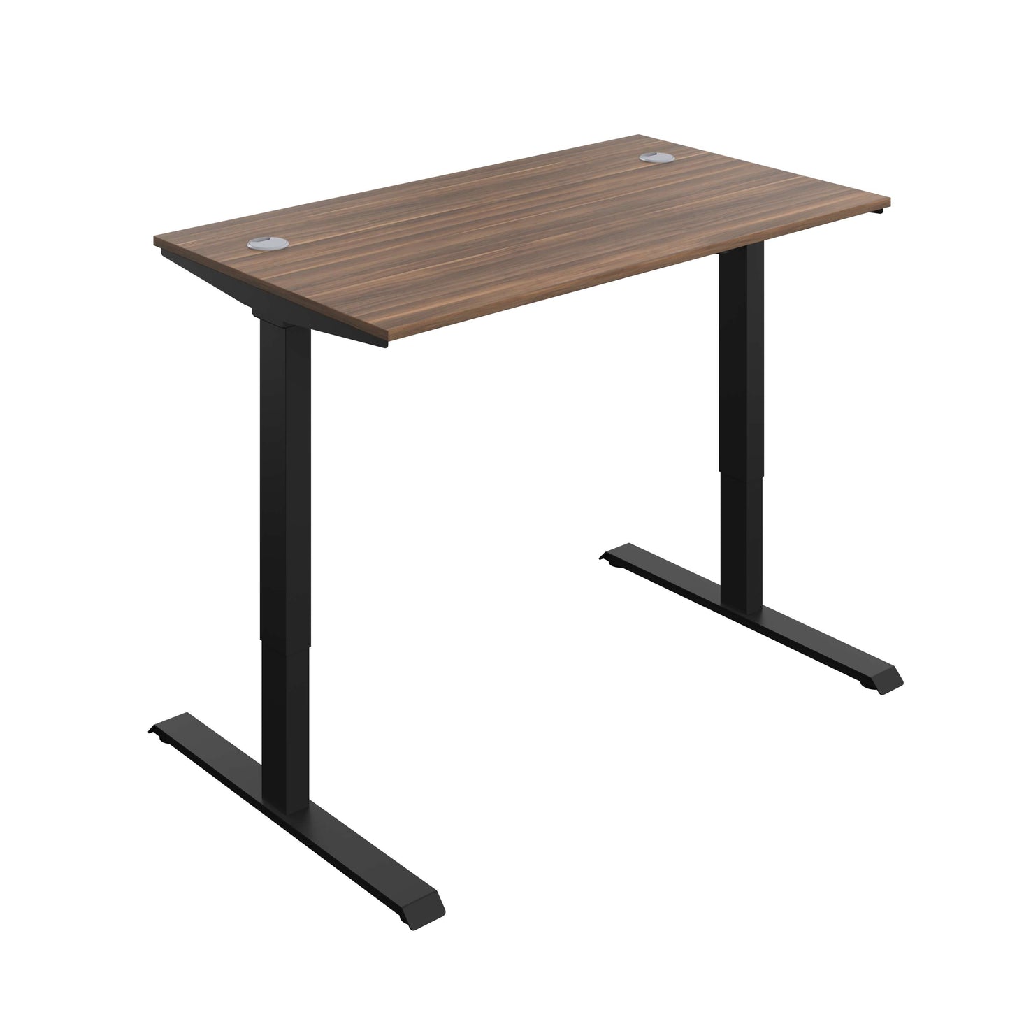 Economy Single Motor Sit Stand Desk (FSC) | 1400 X 800 | Dark Walnut/Black