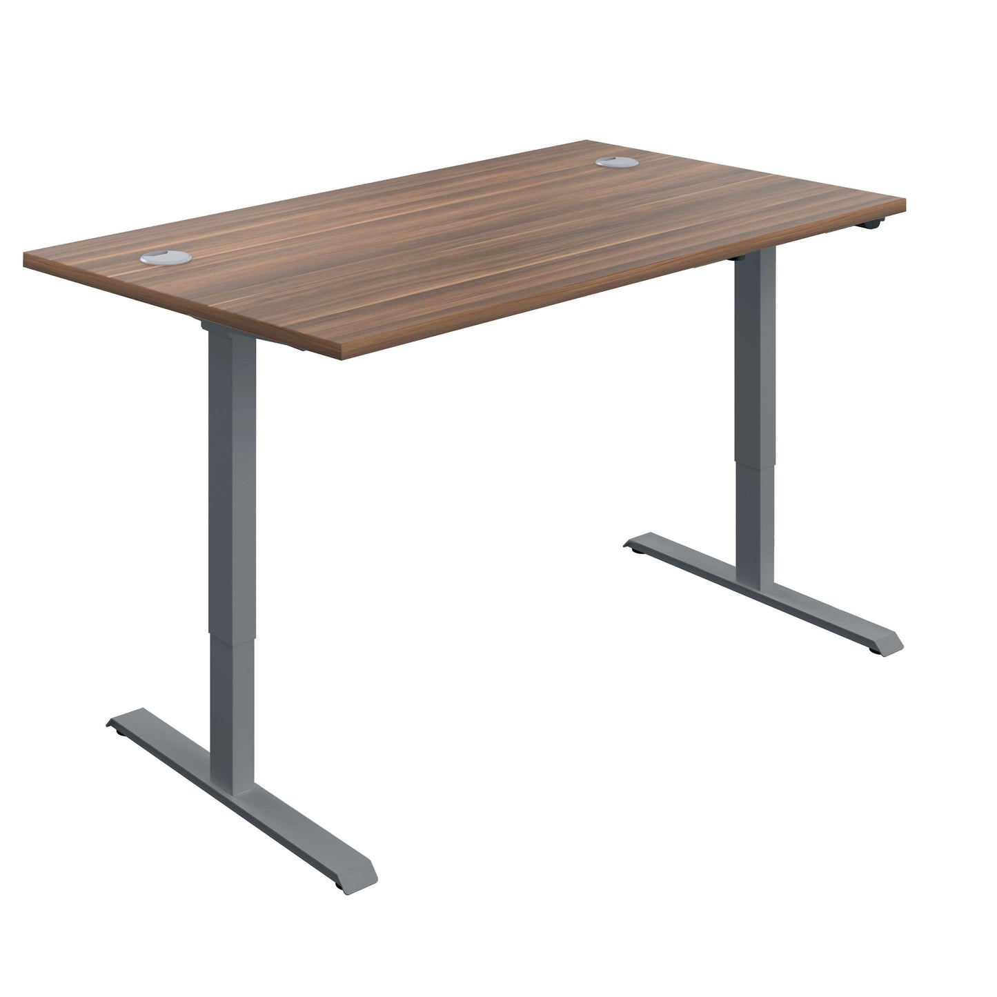 Economy Single Motor Sit Stand Desk (FSC) | 1400 X 800 | Dark Walnut/Graphite