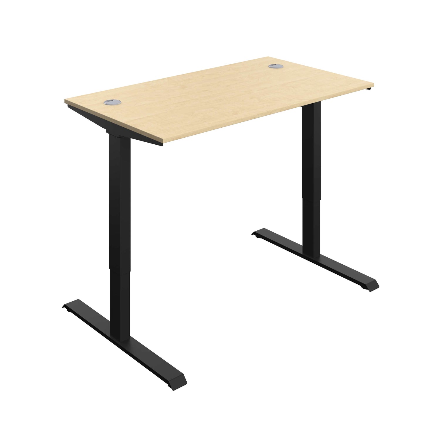 Economy Single Motor Sit Stand Desk (FSC) | 1400 X 800 | Maple/Black