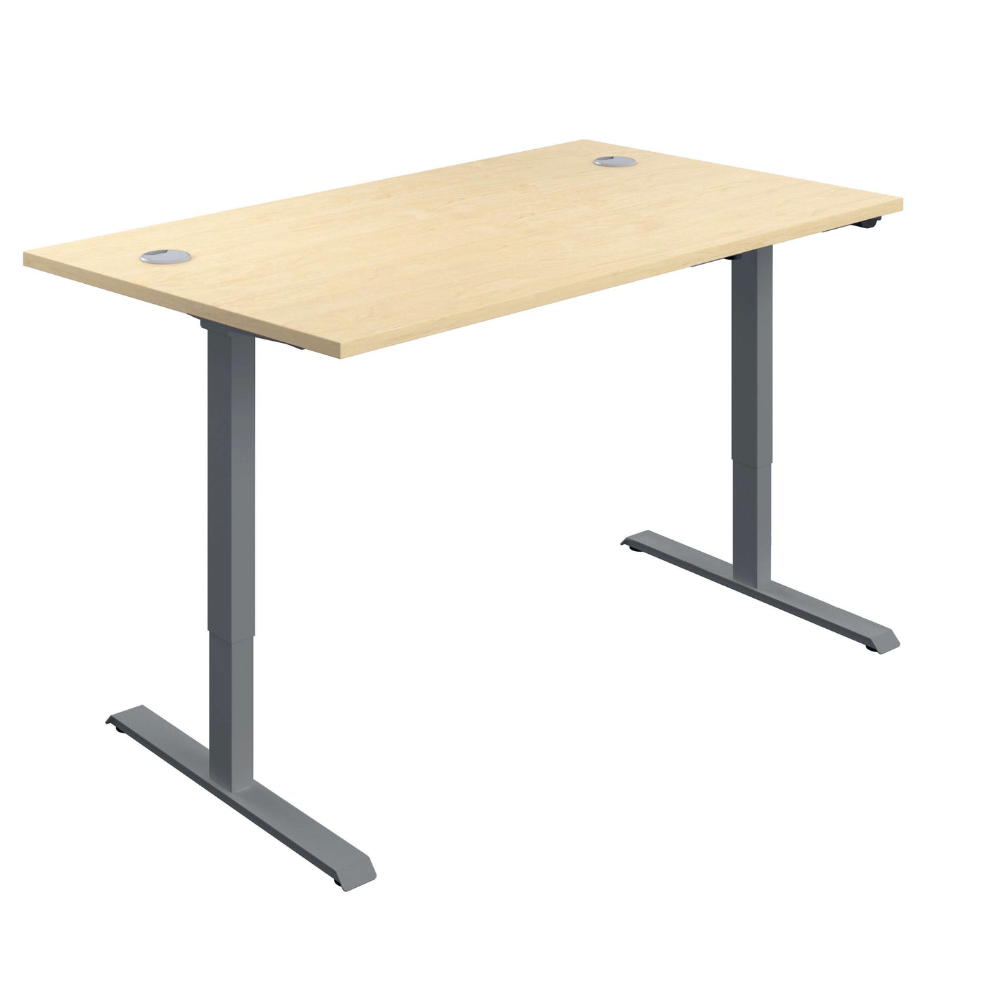 Economy Single Motor Sit Stand Desk (FSC) | 1400 X 800 | Maple/Graphite