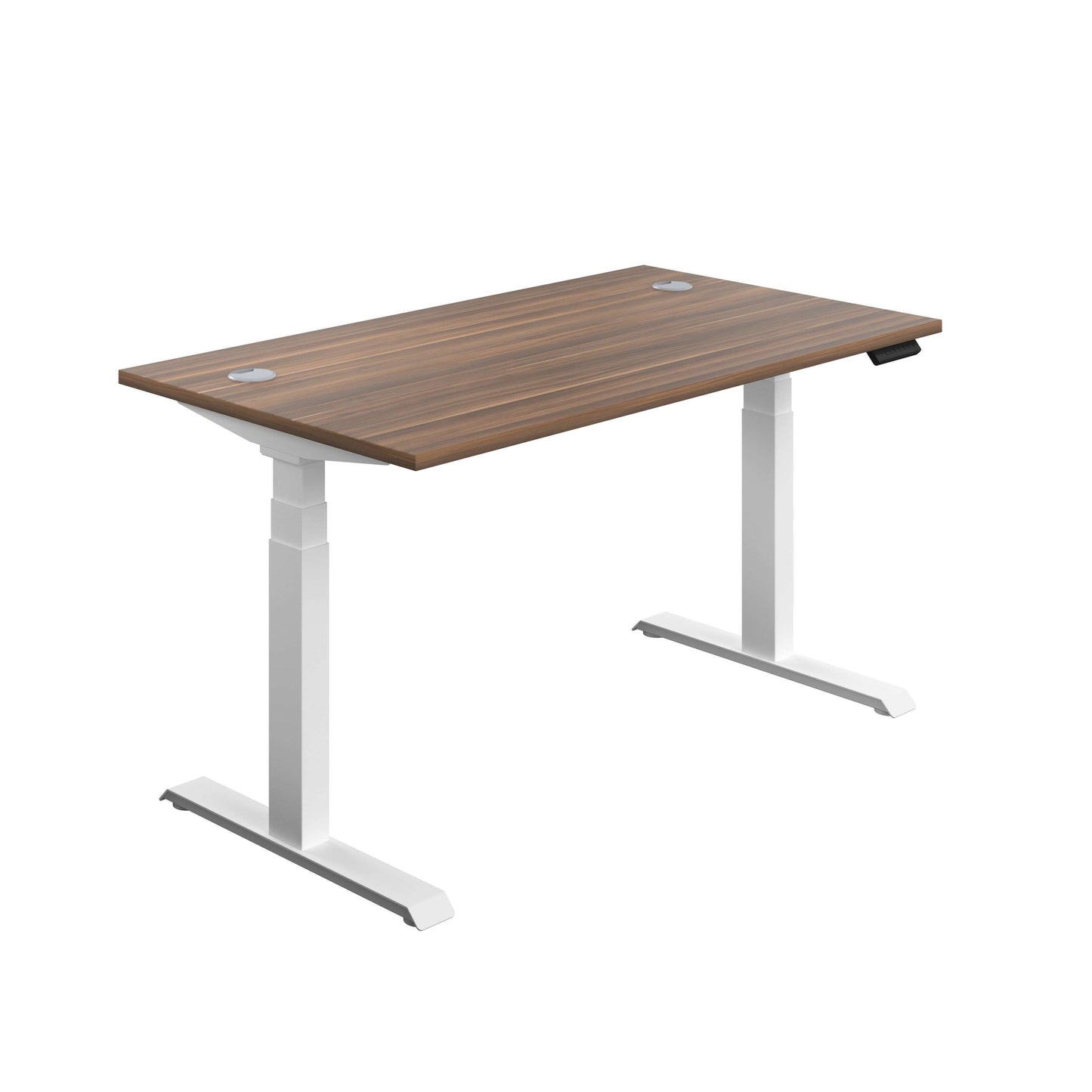 Economy Sit Stand Desk (FSC) | 1200 X 800 | Dark Walnut/White