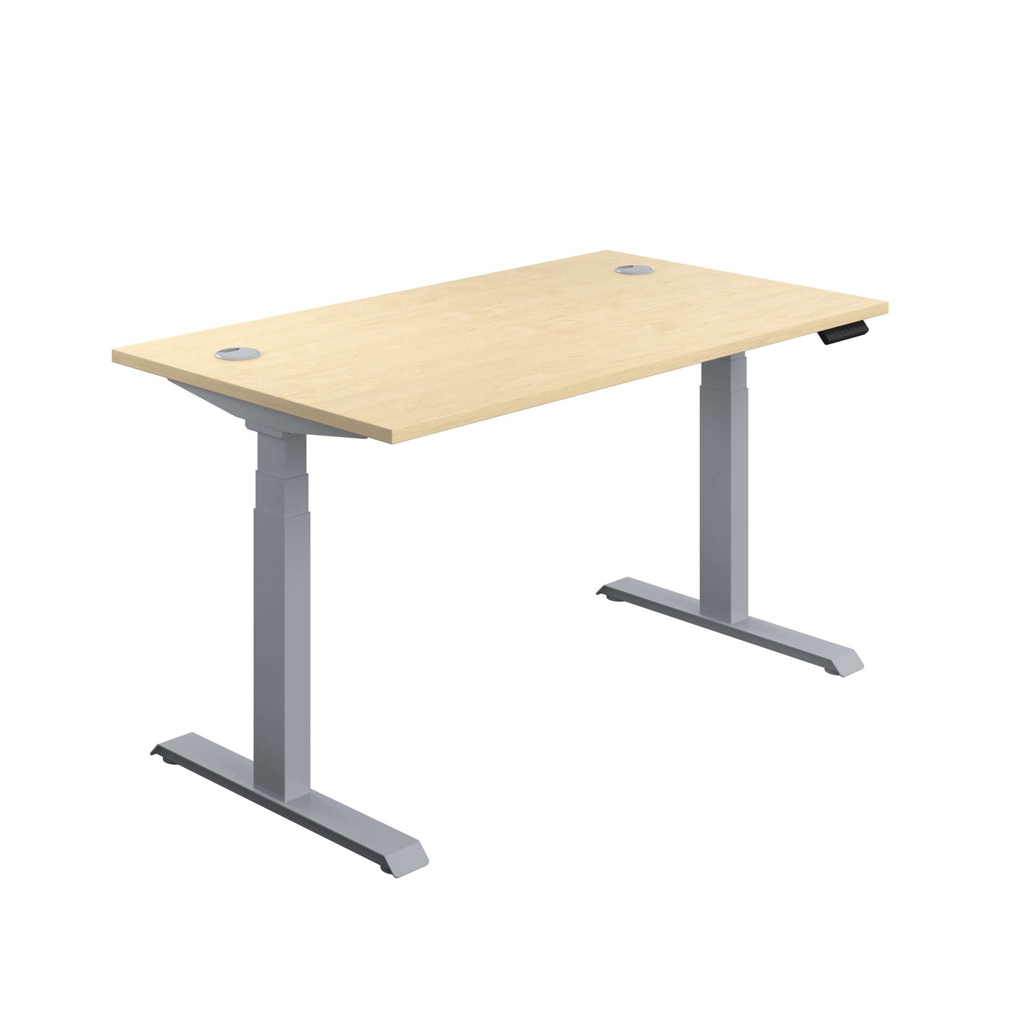 Economy Sit Stand Desk (FSC) | 1200 X 800 | Maple/Silver