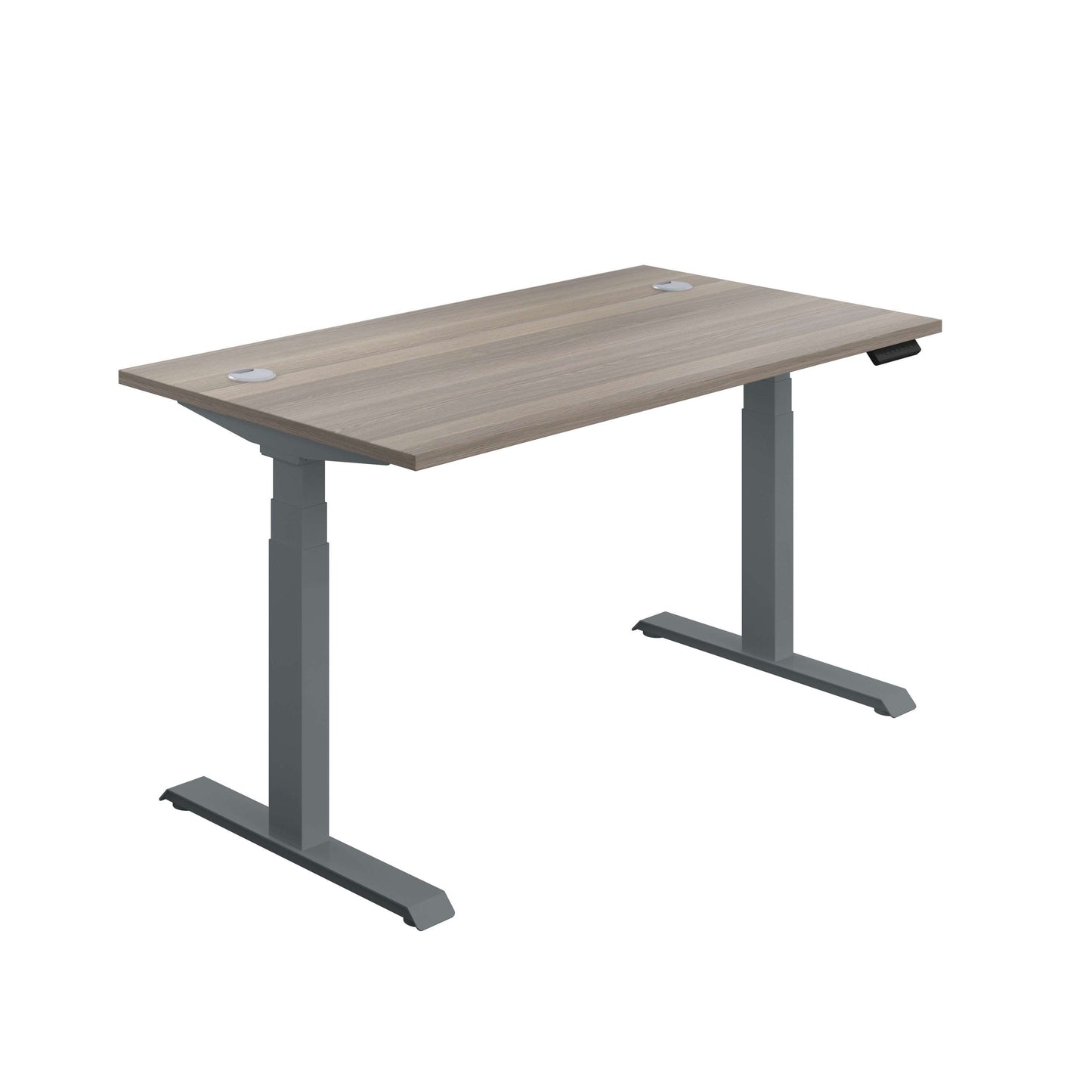 Economy Sit Stand Desk (FSC) | 1400 X 800 | Grey Oak/Graphite