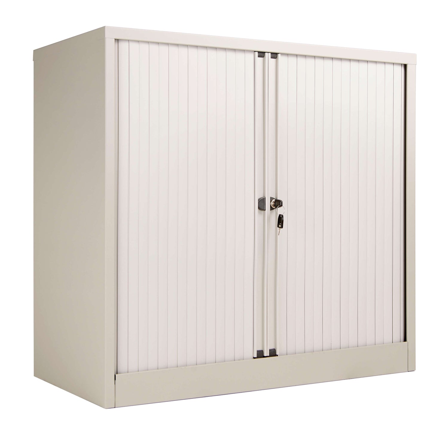 Bisley Essentials Steel Side Open Tambour | 1015mm High | Matching Shutter Doors |Goose Grey
