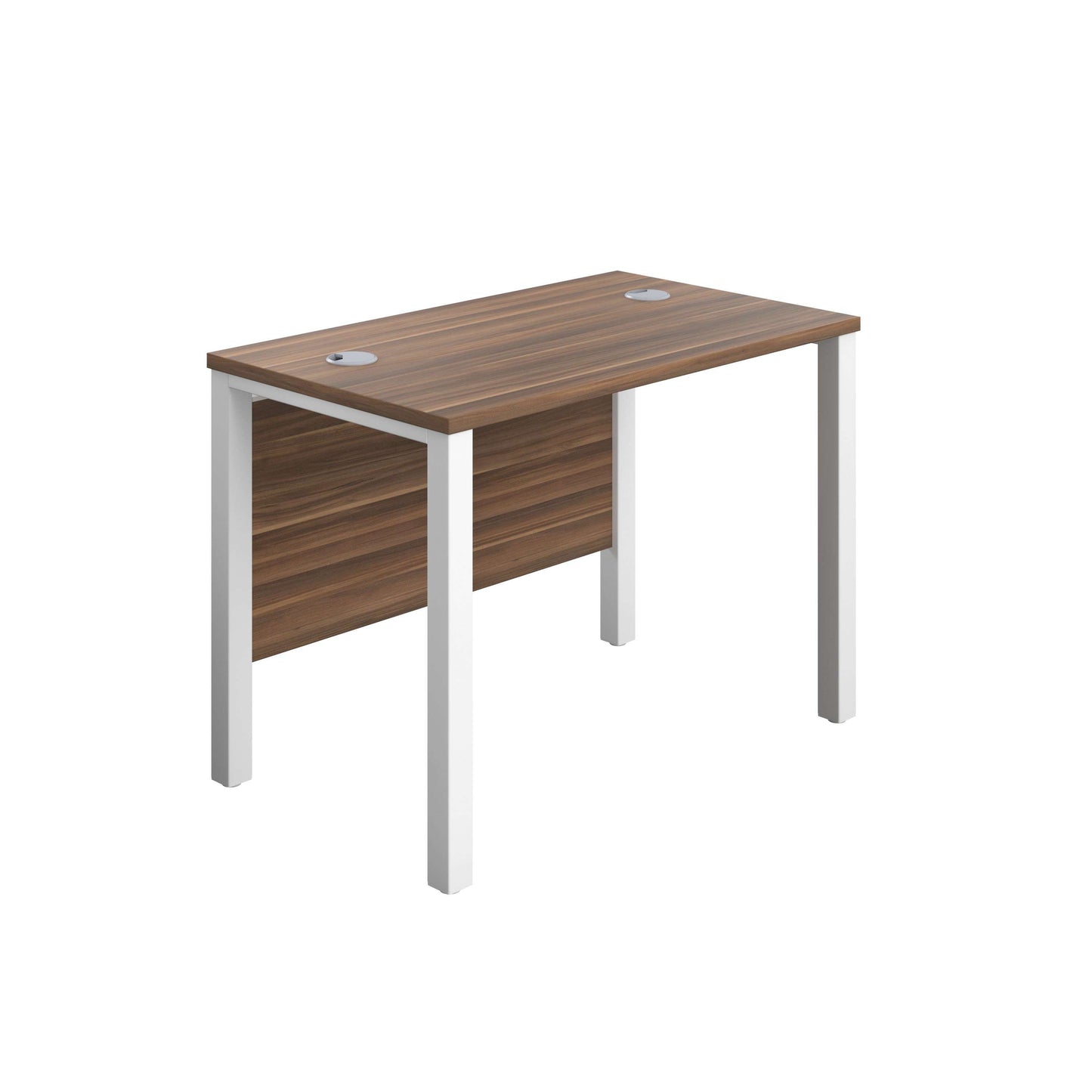 Goal Post Rectangular Desk (FSC) | 1000X600 | Dark Walnut/White