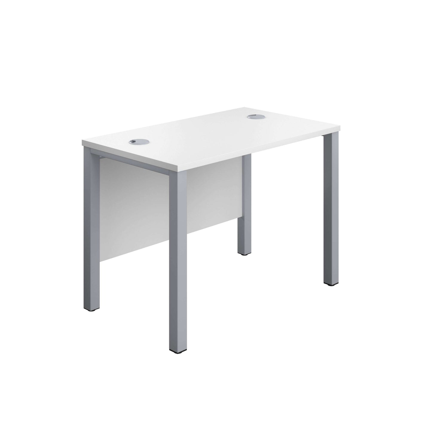 Goal Post Rectangular Desk (FSC) | 1000X600 | White/Silver