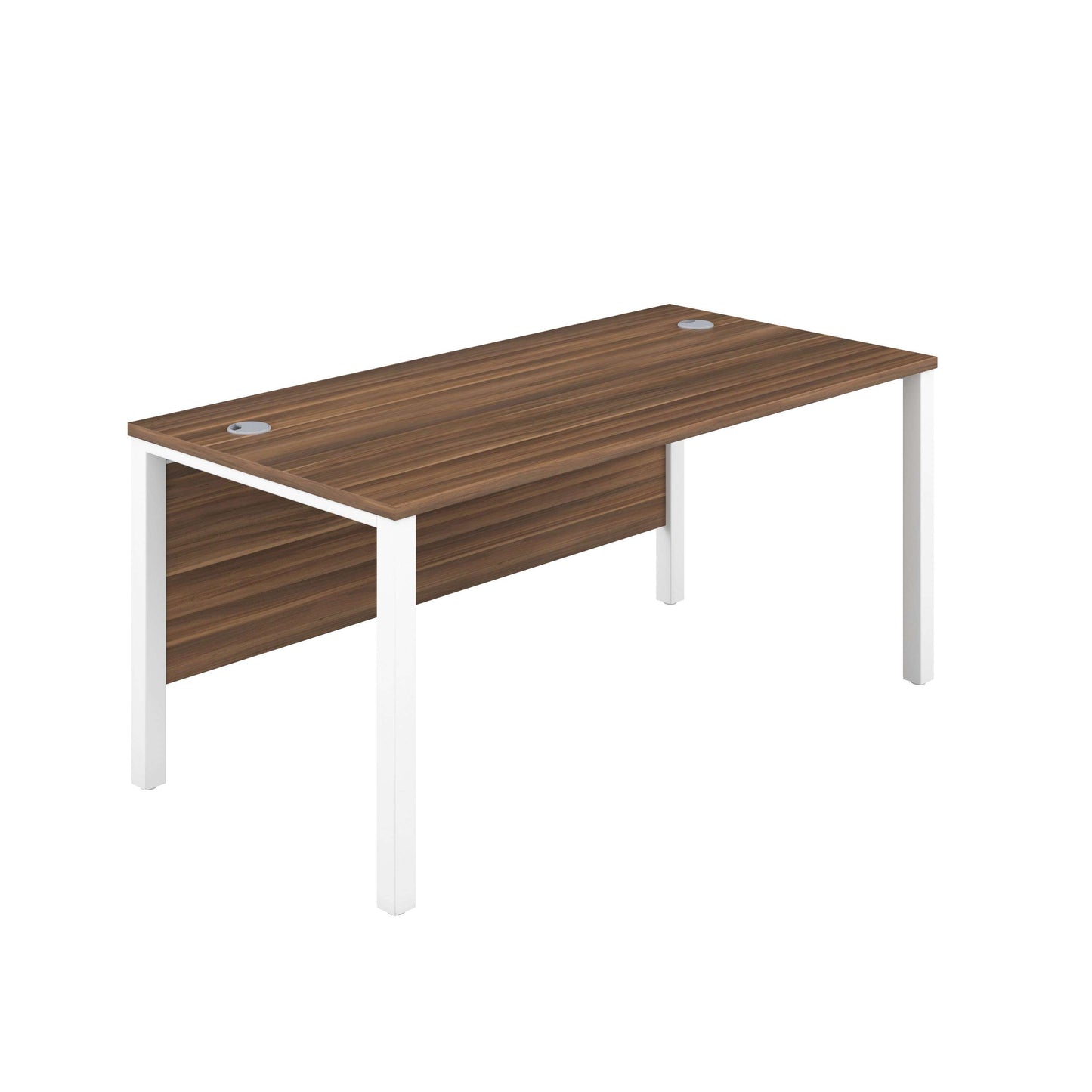 Goal Post Rectangular Desk (FSC) | 1200X600 | Dark Walnut/White