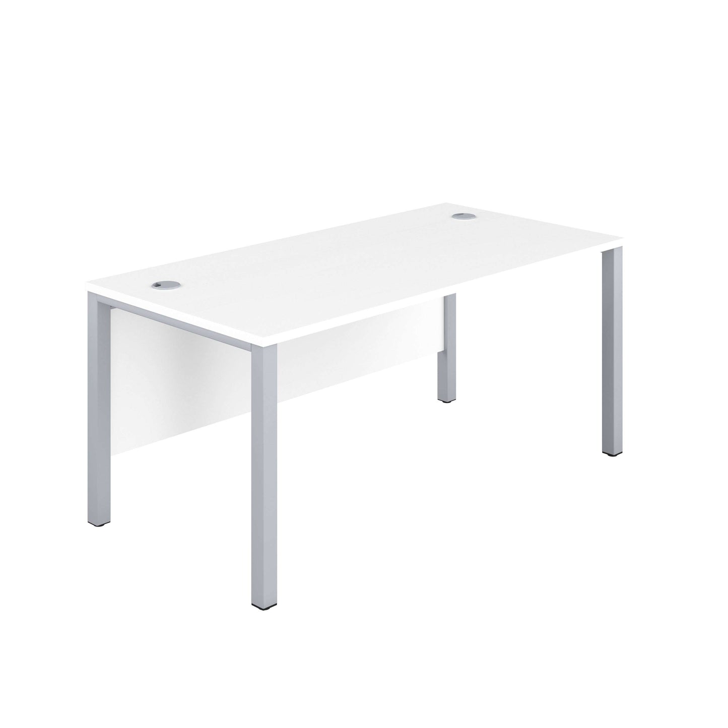 Goal Post Rectangular Desk (FSC) | 1200X600 | White/Silver