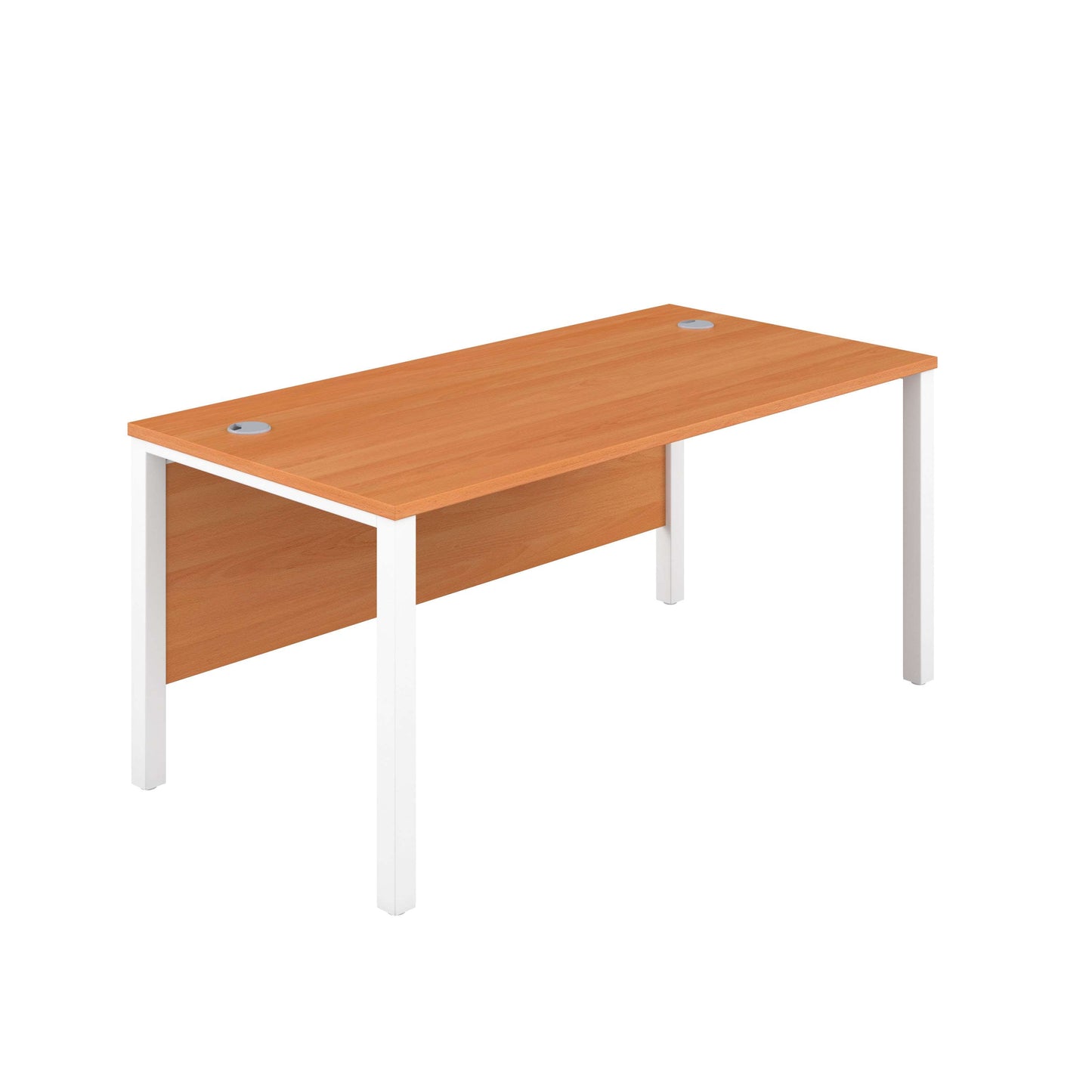 Goal Post Rectangular Desk (FSC) | 1600X600 | Beech/White