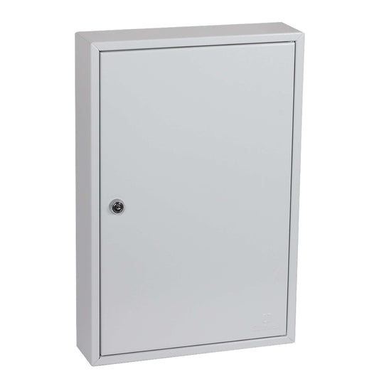 KC Series Steel Key Cabinet Safe with 42 Hooks and Key Lock | 64 Litres Capacity | Light Grey