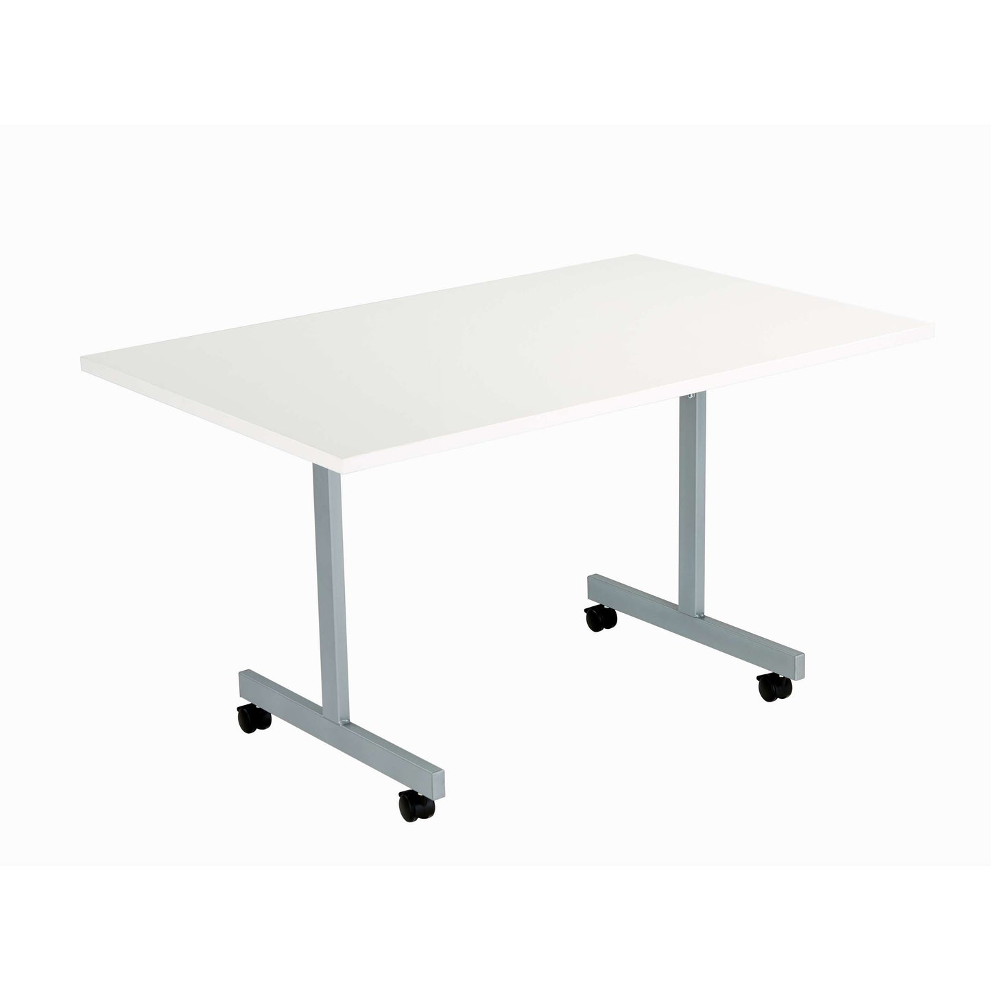 One Eighty Rectangular Tilting Table (FSC) | 1200 X 700 | White/Silver