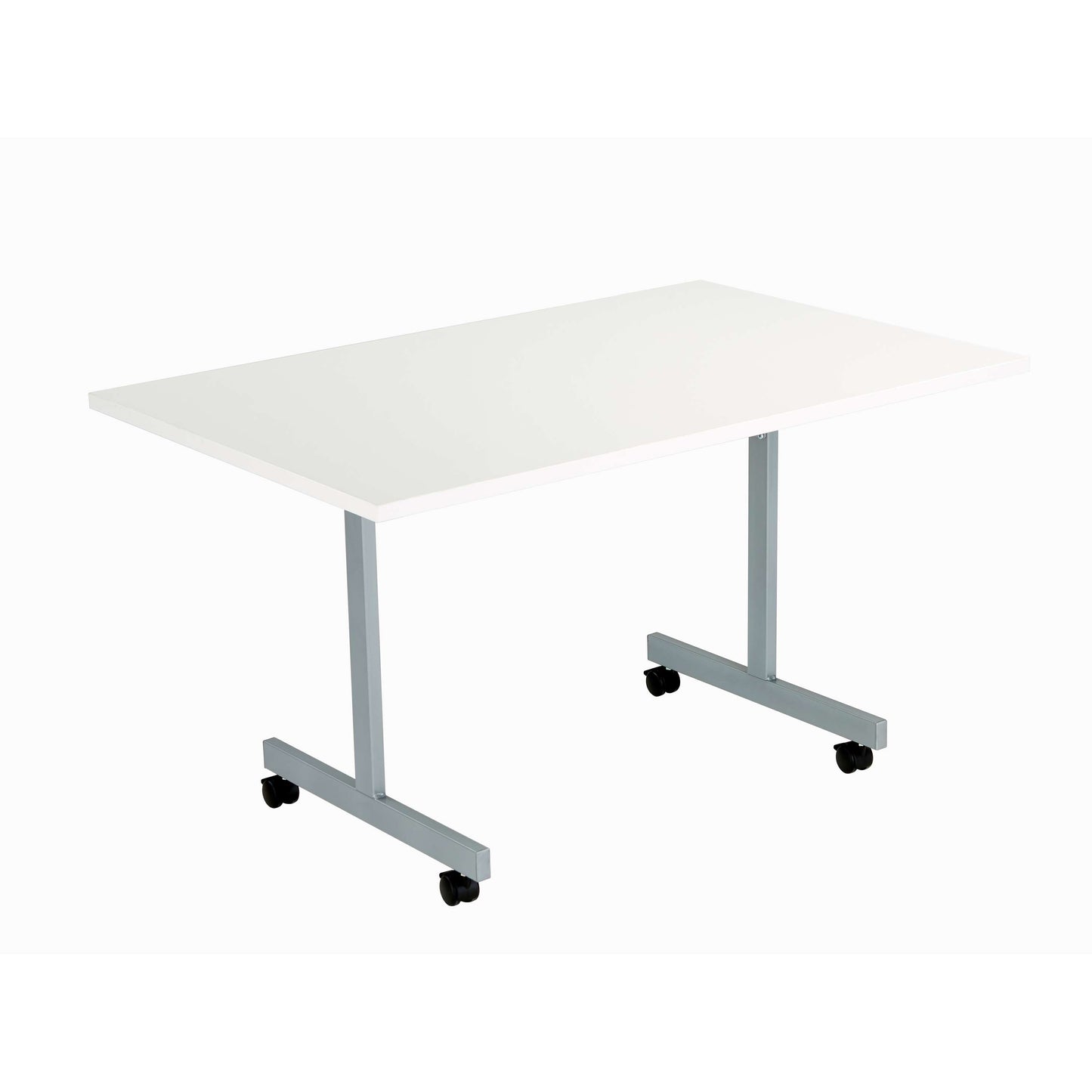 One Eighty Rectangular Tilting Table (FSC) | 1200 X 800 | White/Silver