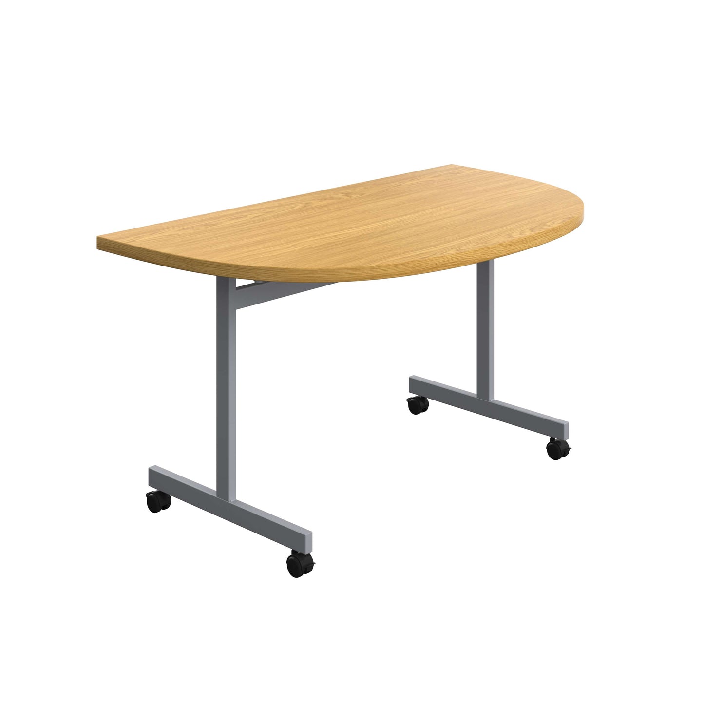 One Eighty D-End Tilting Table (FSC) | 1400 X 700 | Nova Oak/Silver