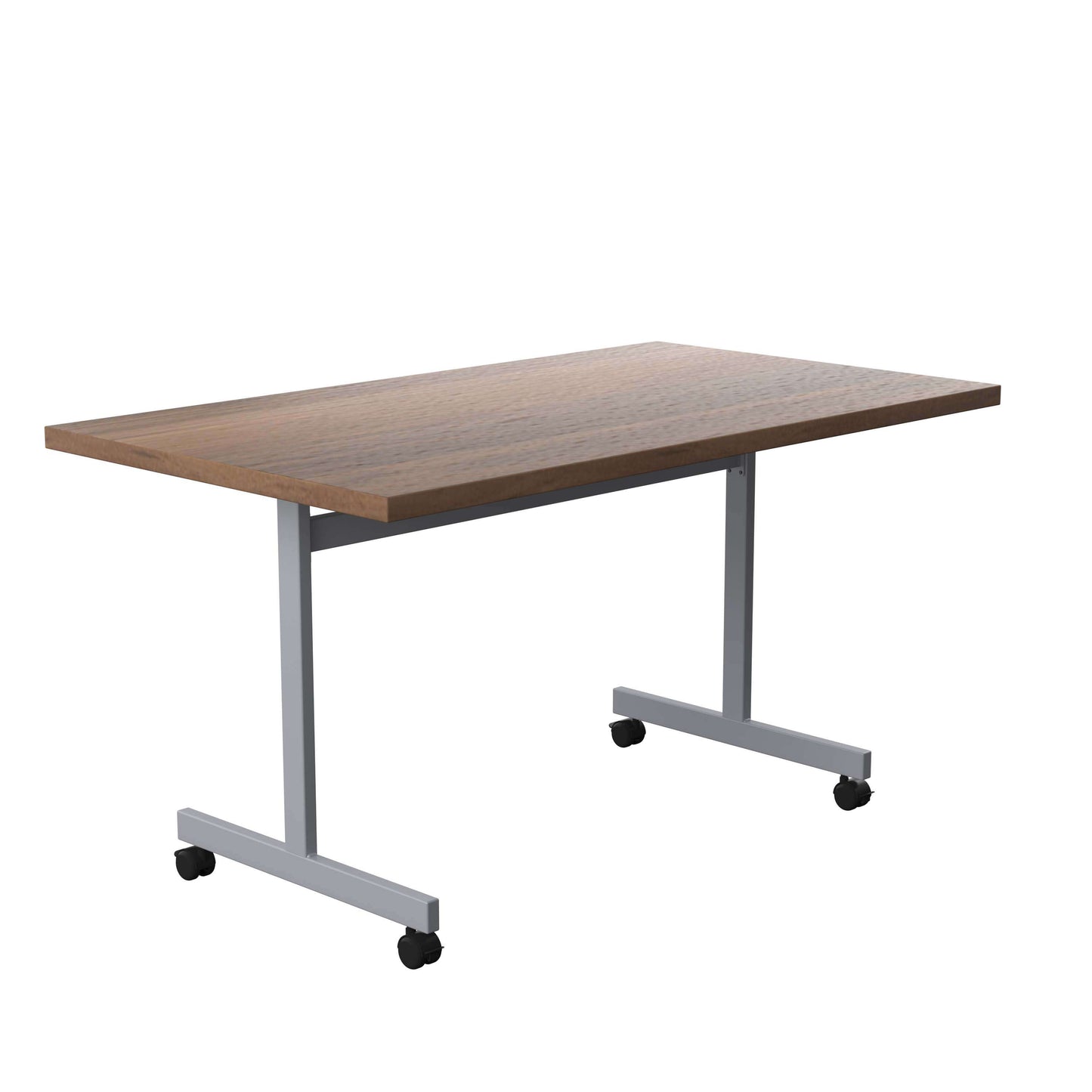 One Eighty Rectangular Tilting Table (FSC) | 1400 X 800 | Dark Walnut/Silver