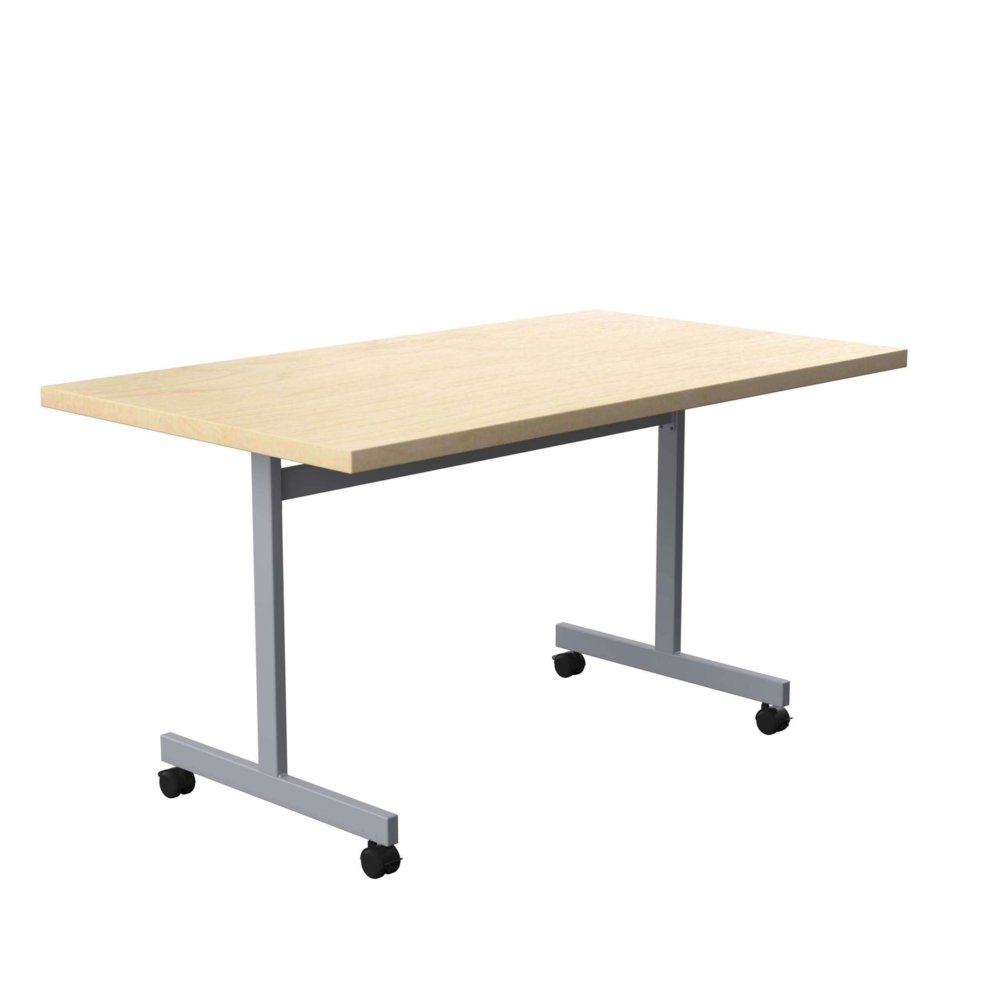 One Eighty Rectangular Tilting Table (FSC) | 1400 X 800 | Maple/Silver