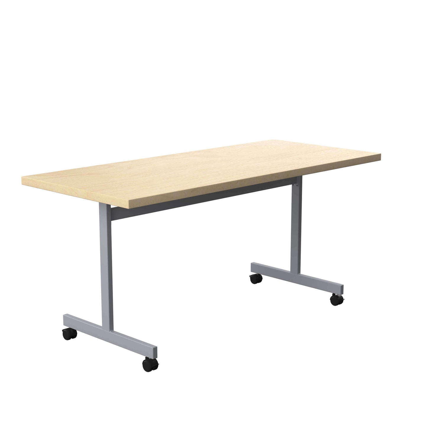 One Eighty Rectangular Tilting Table (FSC) | 1600 X 700 | Maple/Silver