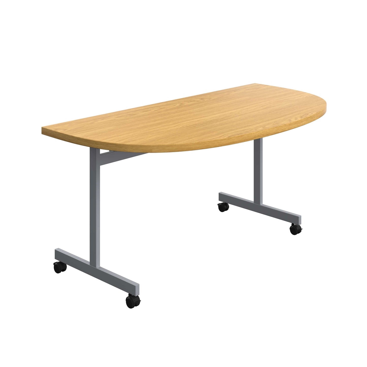 One Eighty D-End Tilting Table (FSC) | 1600 X 800 | Nova Oak/Silver