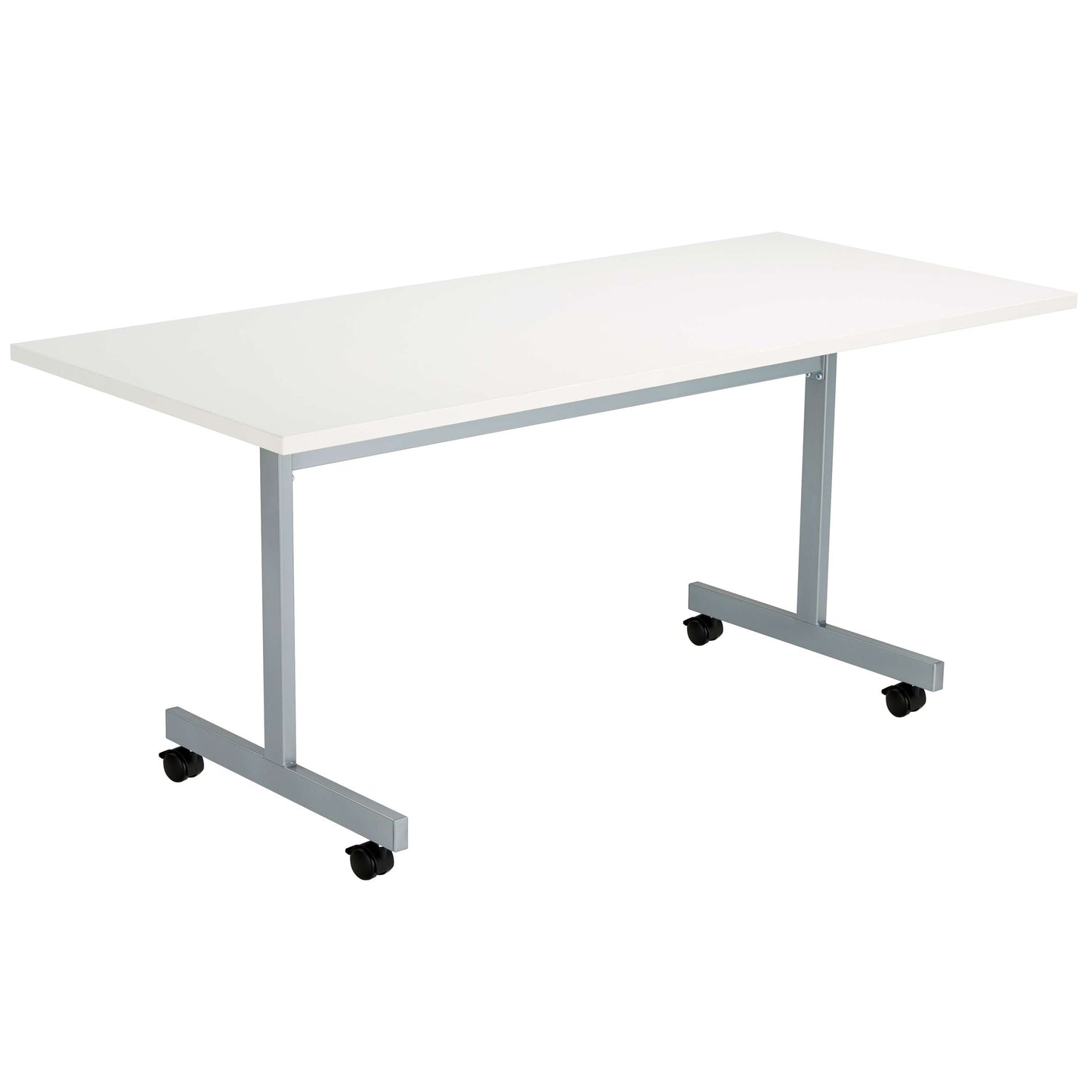 One Eighty Rectangular Tilting Table (FSC) | 1600 X 800 | White/Silver