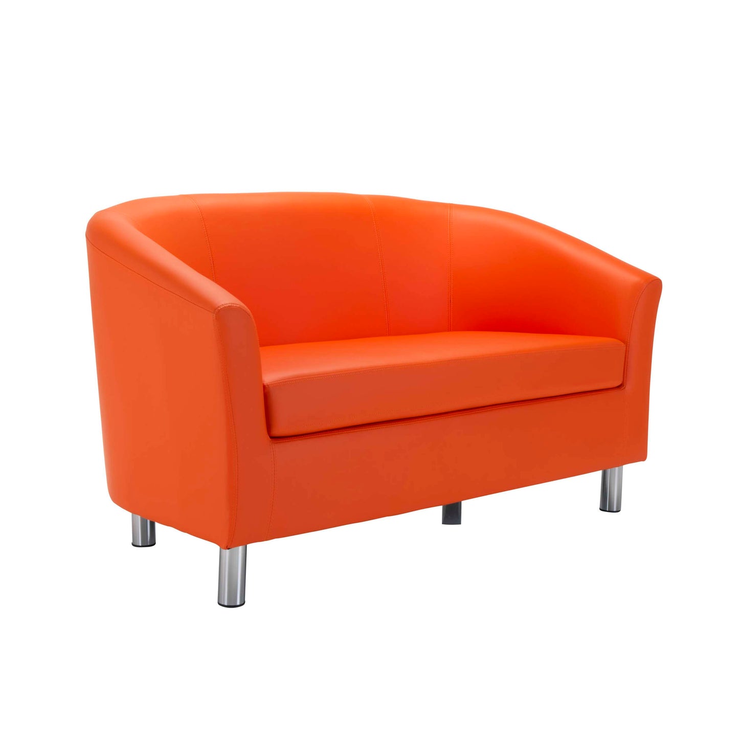 Tub Sofa with Metal Feet | Orange PU