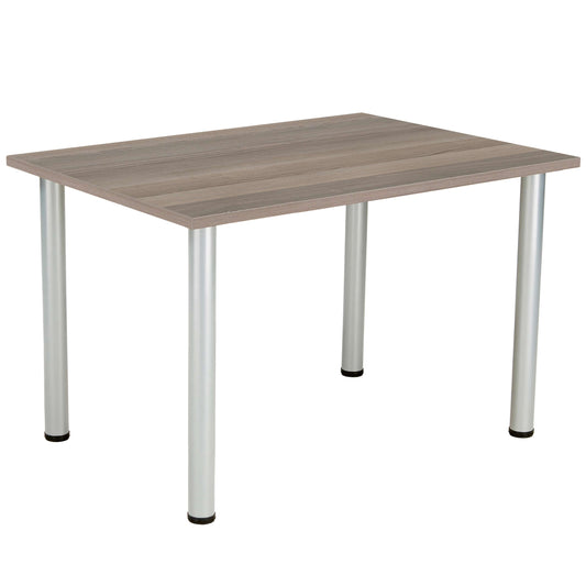 One Fraction Plus Rectangular Meeting Table (FSC) | 1200X800 | Grey Oak/Silver