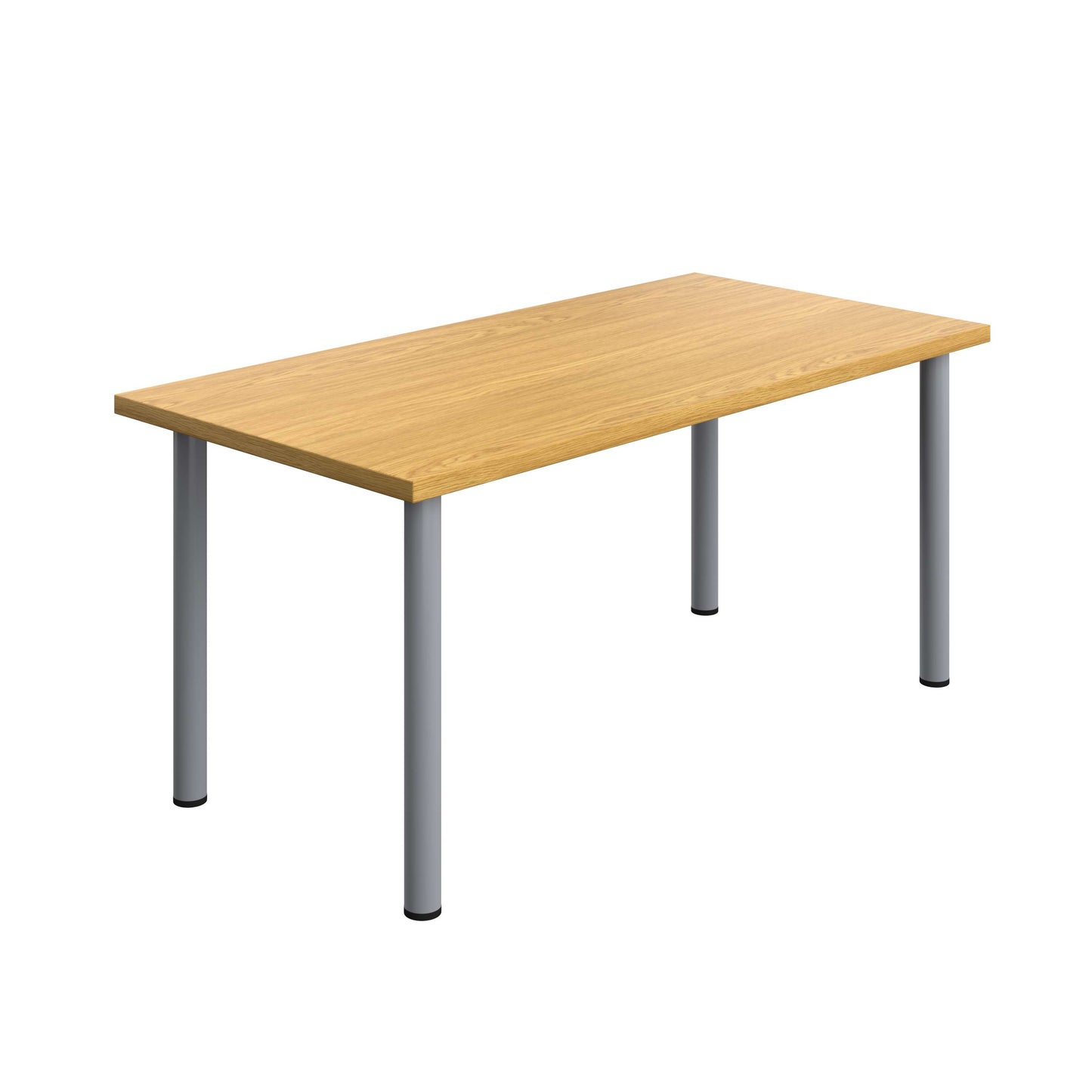 One Fraction Plus Rectangular Meeting Table (FSC) | 1600X800 | Nova Oak/Silver