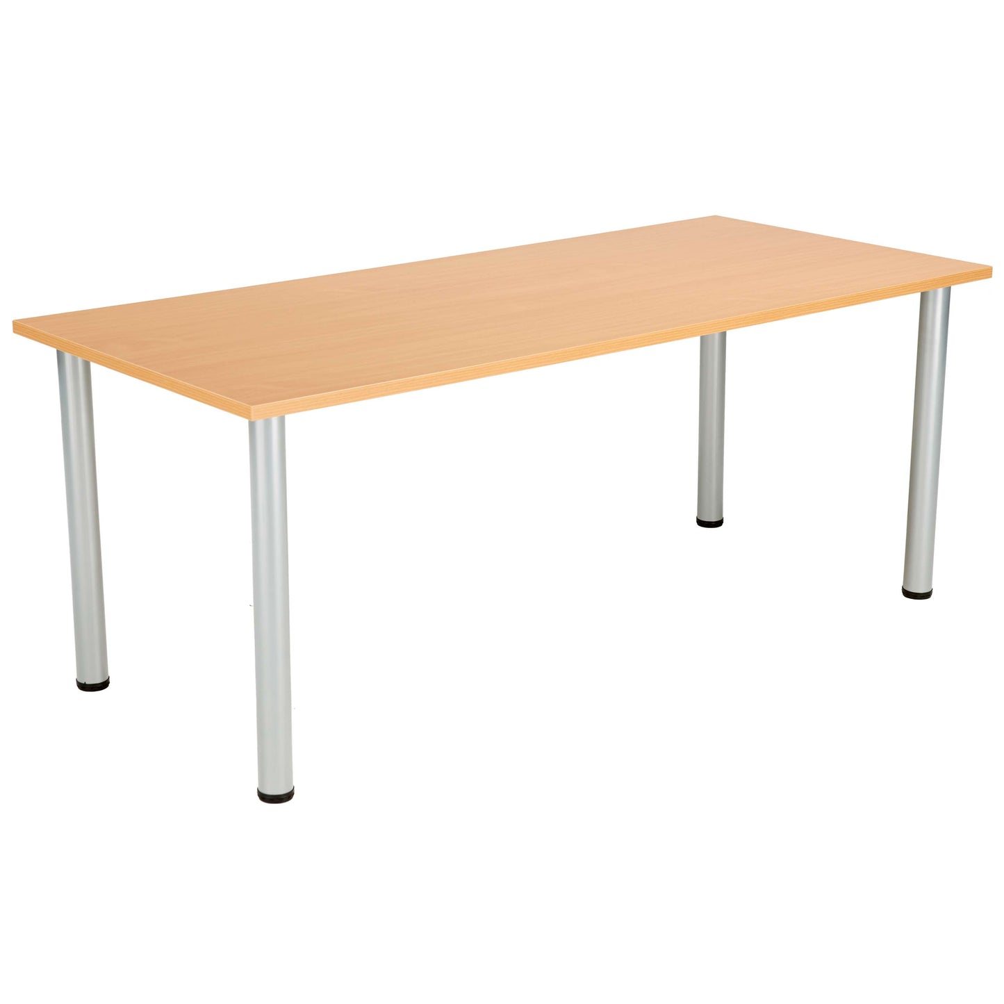 One Fraction Plus Rectangular Meeting Table (FSC) | 1800X800 | Beech/Silver