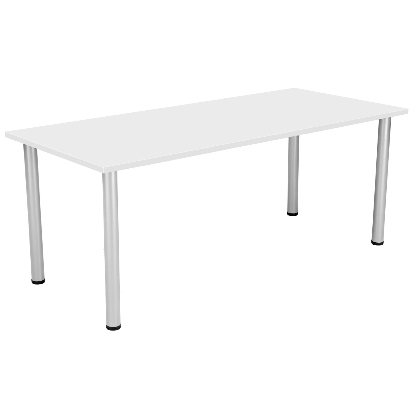 One Fraction Plus Rectangular Meeting Table (FSC) | 1800X800 | White/Silver