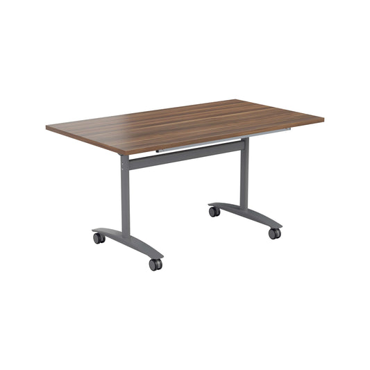 One Rectangular Tilting Table (FSC) | 1200 X 800 | Dark Walnut/Silver