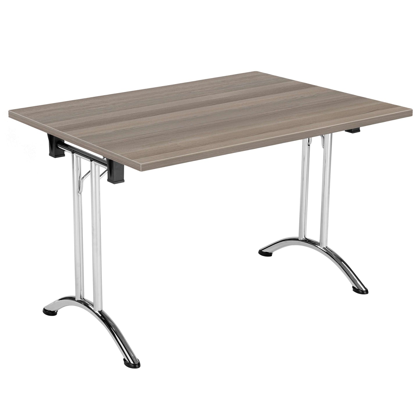 One Union Rectangular Folding Table (FSC) | 1200 X 700 | Grey Oak/Chrome
