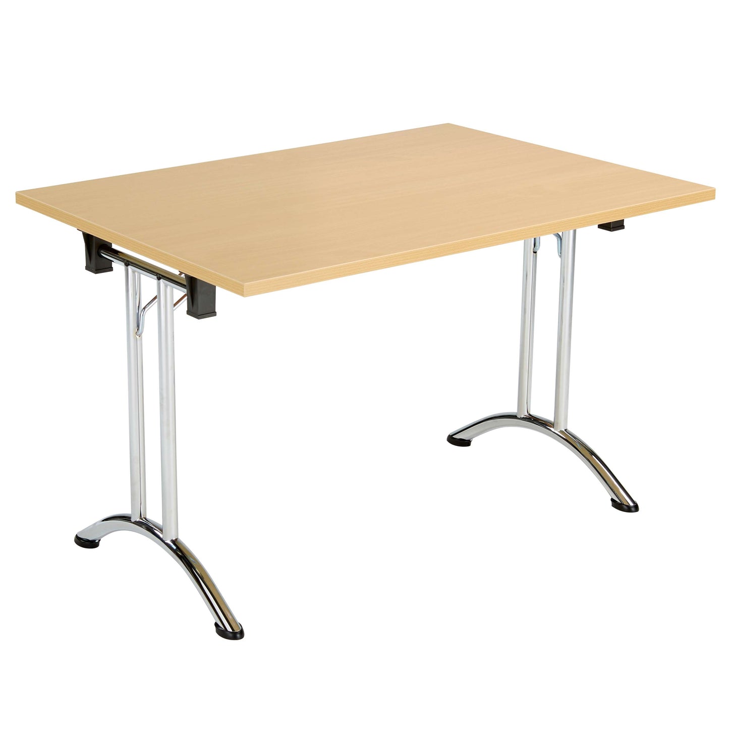 One Union Rectangular Folding Table (FSC) | 1200 X 700 | Nova Oak/Chrome