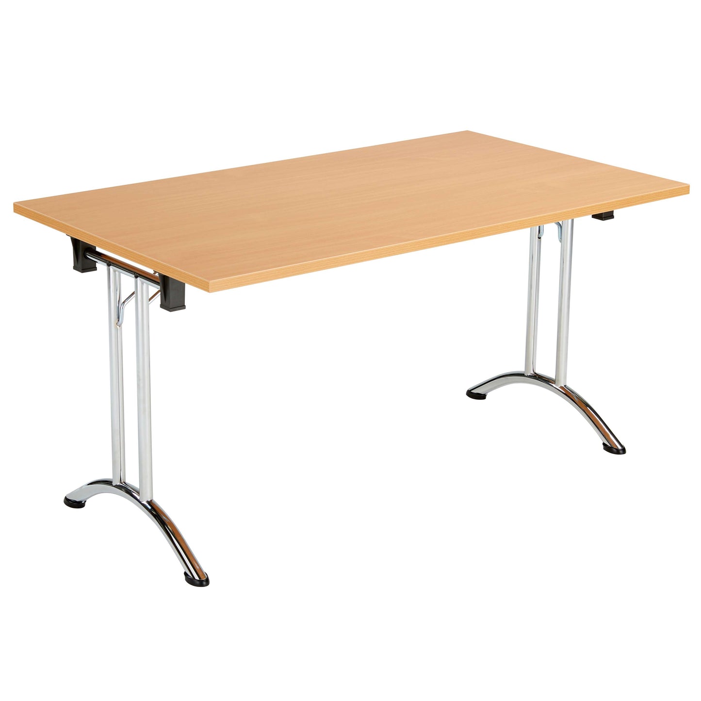 One Union Rectangular Folding Table (FSC) | 1400 X 700 | Beech/Chrome