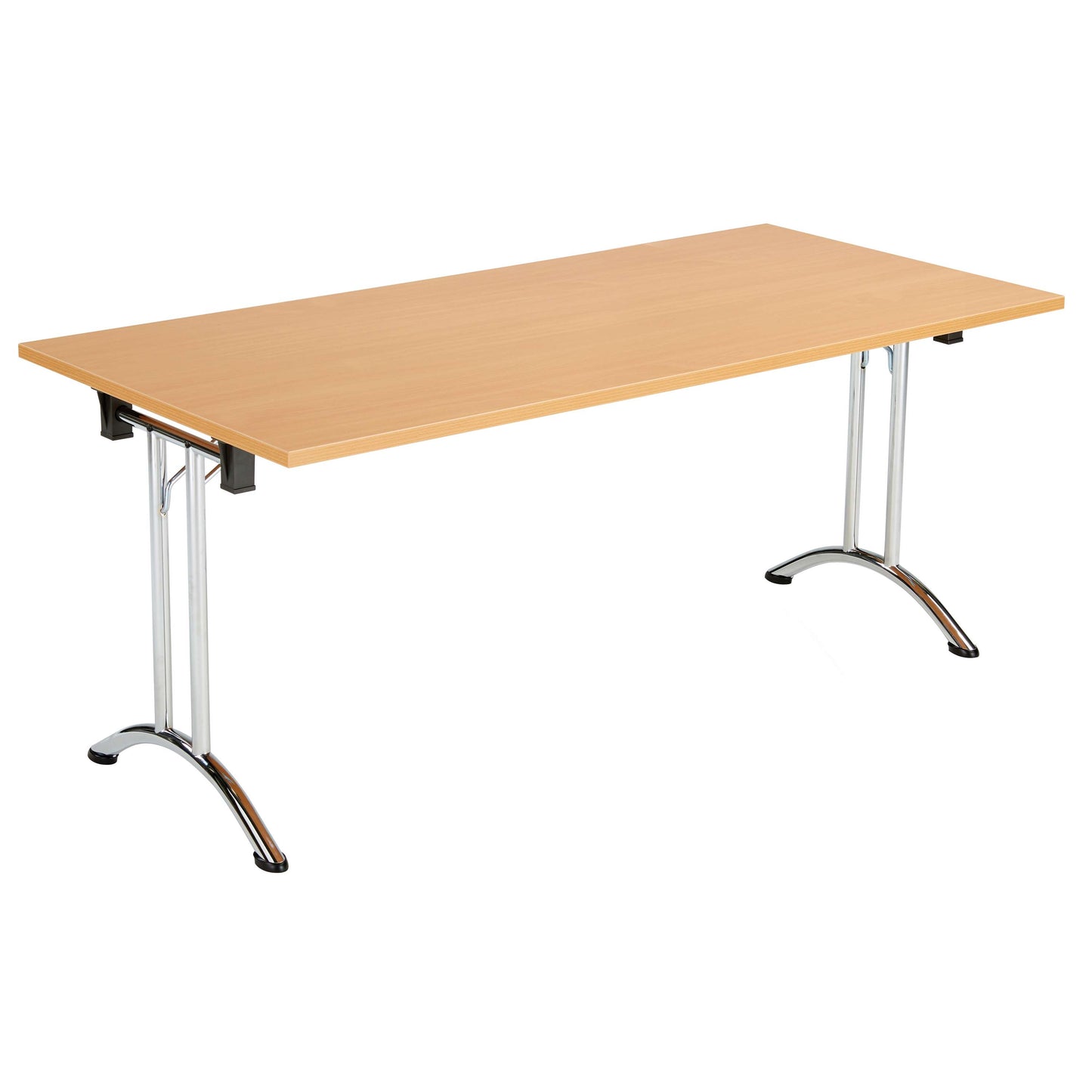 One Union Rectangular Folding Table (FSC) | 1600 X 700 | Beech/Chrome