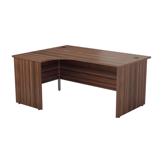 Panel Left Hand Radial Desk | 1600X1200 | Dark Walnut/Dark Walnut