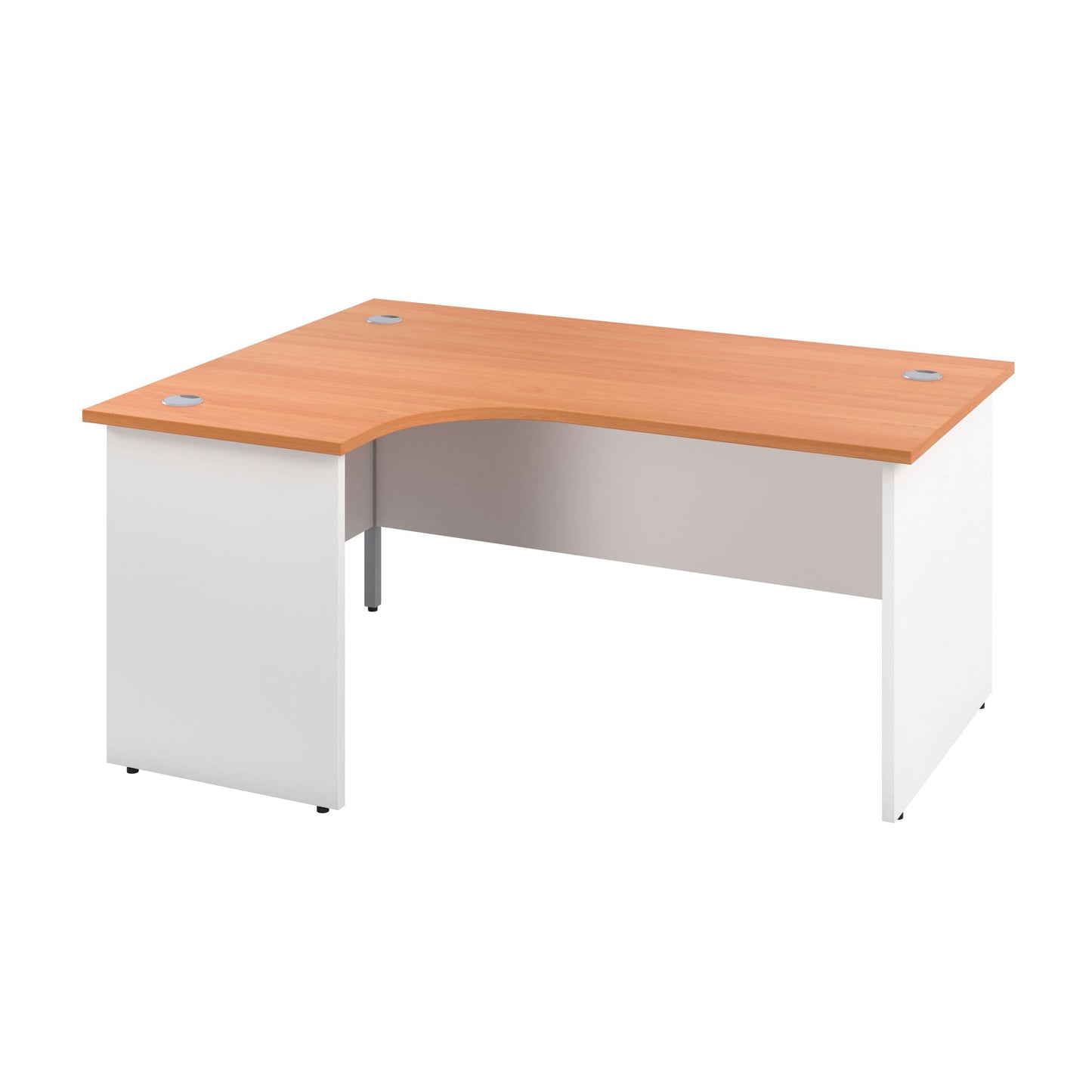 Panel Left Hand Radial Desk | 1800X1200 | Beech/White