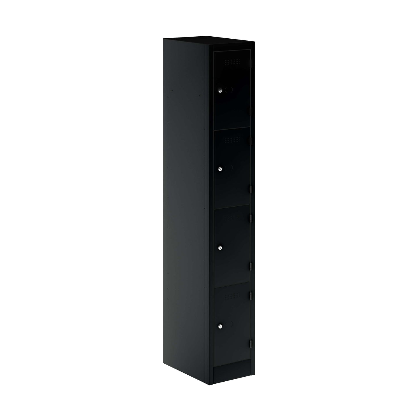 Primary 4 Door Single Locker Column | Black