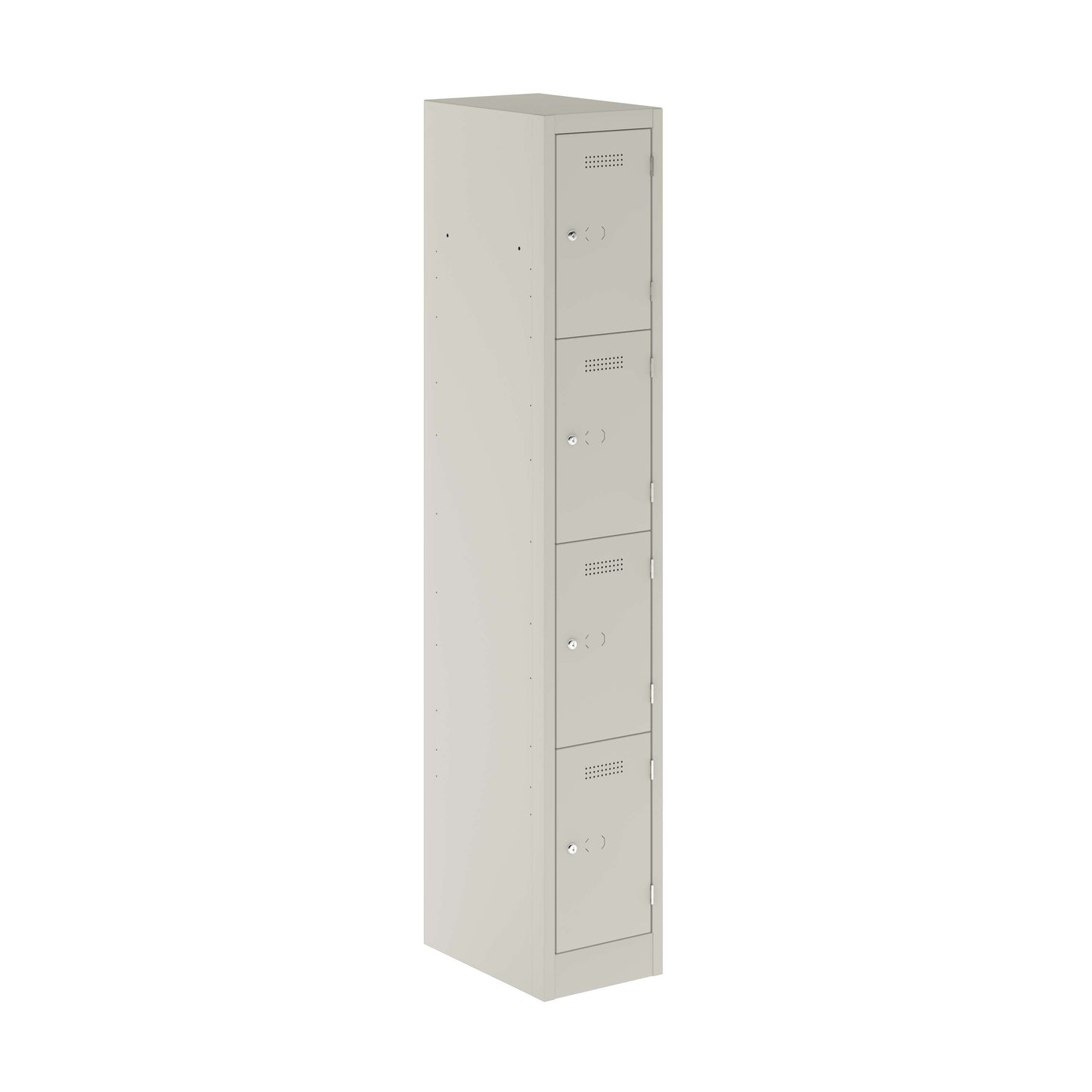 Primary 4 Door Single Locker Column | Light Grey