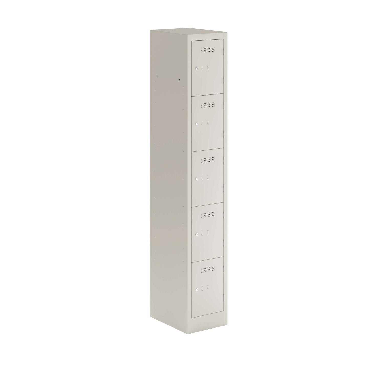 Primary 5 Door Single Locker Column | Light Grey