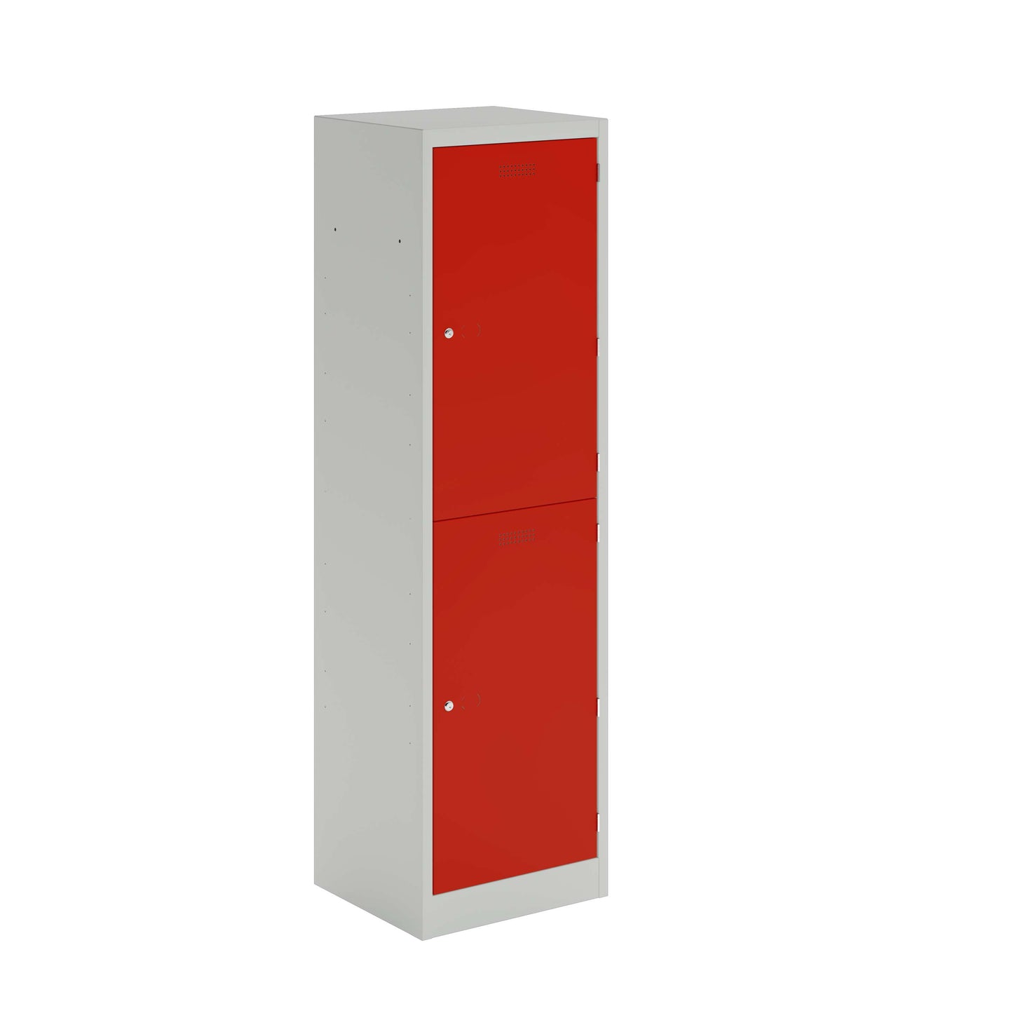 Lower Height Locker | 1370 X 300 X 300 | 2 Door | Light Grey/Cardinal Red