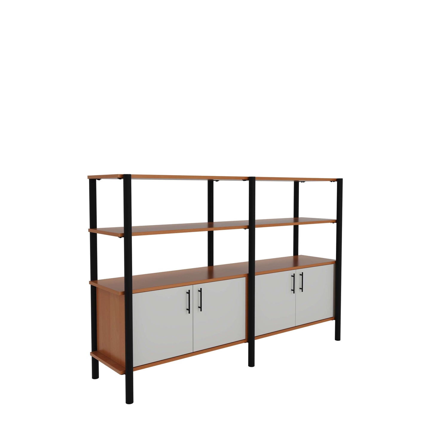 Pose Wooden Storage | 1800W X 460D X 1200H | Beech/Black