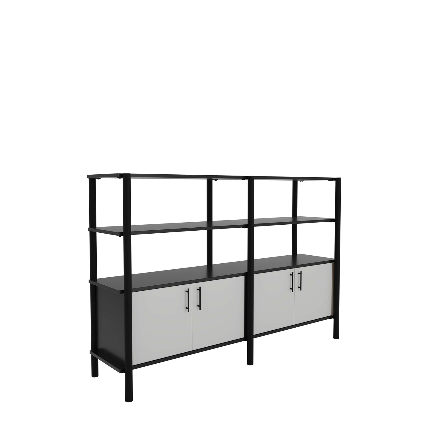 Pose Wooden Storage | 1800W X 460D X 1200H | Black/Black