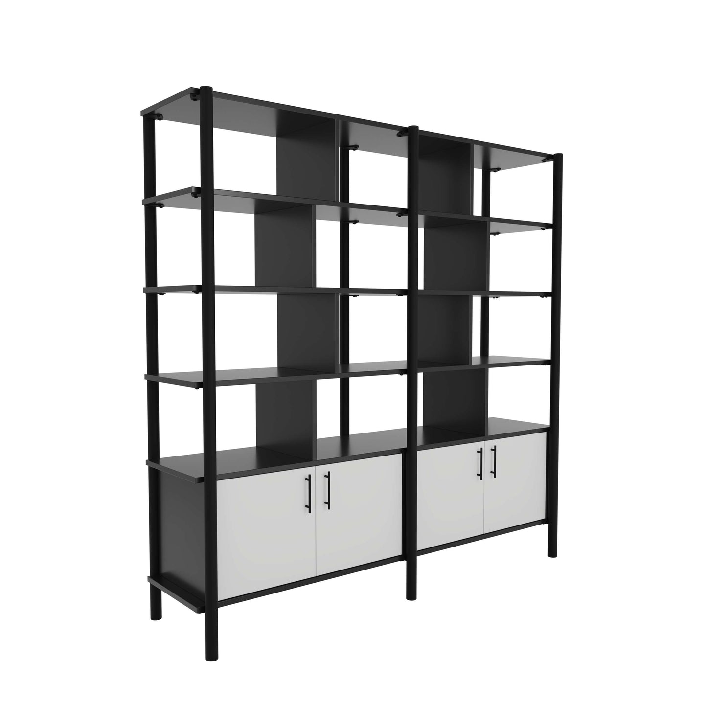 Pose Wooden Storage | 1800W X 460D X 1800H | Black/Black