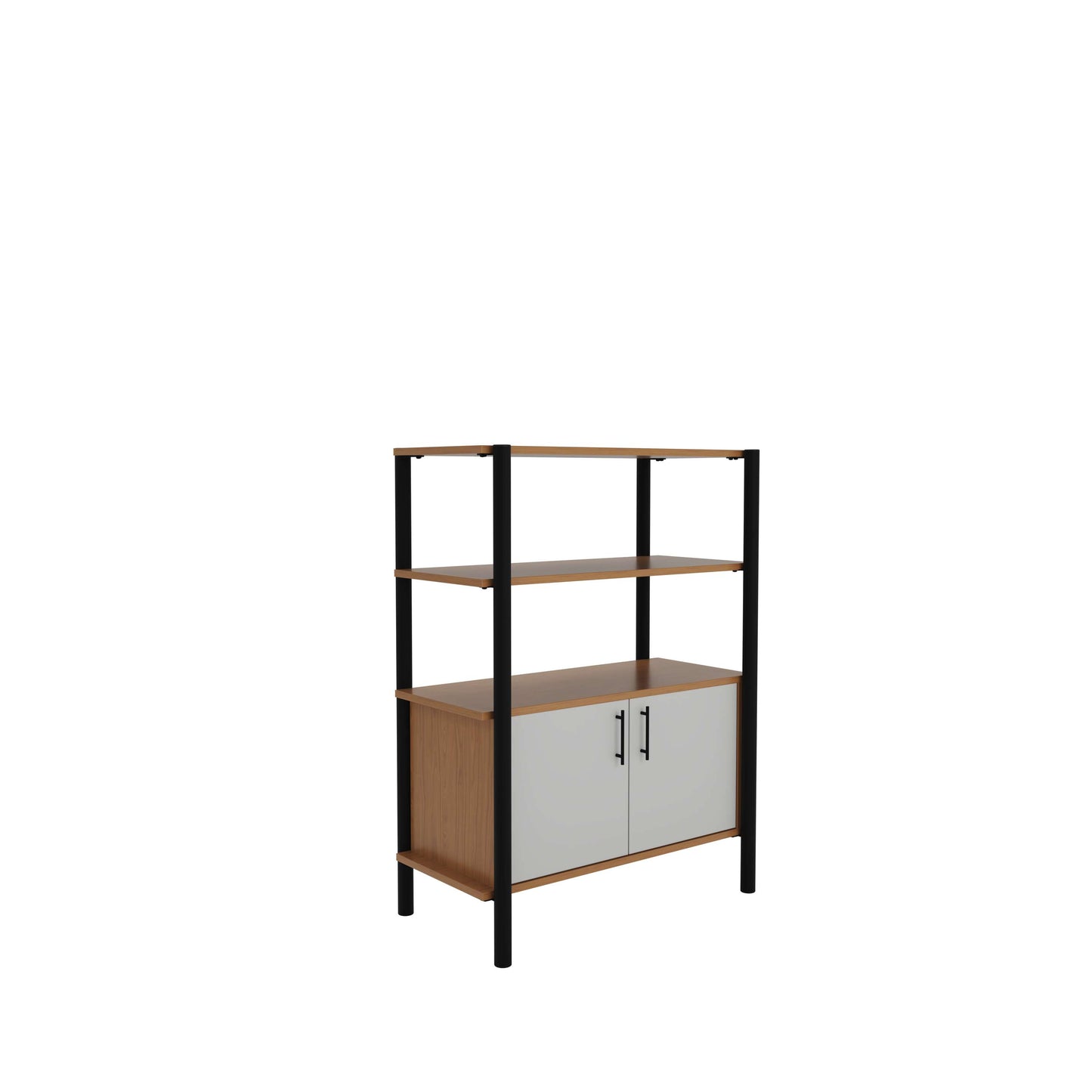 Pose Wooden Storage | 900W X 460D X 1200H | Nova Oak/Black